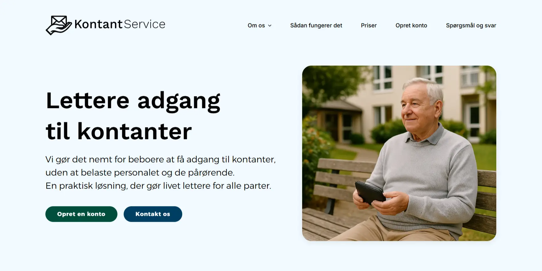 Kontant Service leverer kontanter til beboerne plejehjem og bosteder.